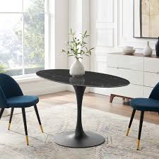 Get 5% in rewards with club o! Lippa 54 Artificial Marble Oval Dining Table Contemporary Modern Furniture Modway