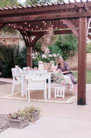 Or, create a checkerboard design by extending a grass lawn underneath the pergola, broken up with square concrete pavers. Top Phoenix Life And Style Blogger Love And Specs