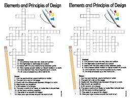 Visual Arts Elements And Principles Review Crossword Colour 77125 Elements And Principles Principles Of Design Elements Of Art