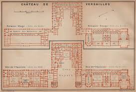 Versailles is a city on the western edge of the french capital city paris, now part of the sprawling metropolis within the ile de france region. Chateau De Versailles Premier Etage Rez De Chaussee Floor Plans 1900 Map Ebay