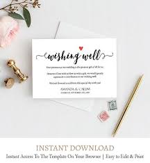 Choose from hundreds of templates add your wishes. Handwritten Script Wishing Well Card Printable Script Well Wishes For Bride Diy Wedding Wishing Well Card Editable Printable Template C7 Diy Wedding Wishing Well Wedding Brunch Invitations Wedding Invitations Diy