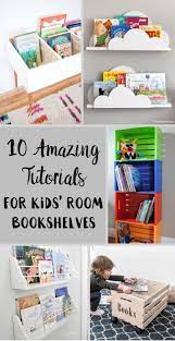 Nursery bookshelf / nursery shelves / children's bookshelves / floating shelves / bookshelves / kid's bookshelf / nursery decor. 10 Amazing Tutorials For Kids Room Bookshelves Six Clever Sisters