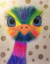 Ostrich Art Bird Art Art Projects