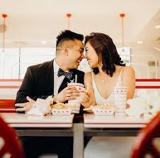If the kiss still feels too intimate, encourage the couple for a kiss on the forehead, cheek, nose, or hands instead. Cute Couple Poses With Food The Wedding Nutritionist