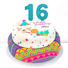 You can choose from a variety. Bakerdays Personalised 16th Birthday Cakes Number Cakes Bakerdays
