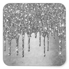 Black And White Slime Drip Background Sparkle Drip Party Silver Platinum Icing Shine Square Sticker Zazzle Com Glitzy Glam Sparkly Party Sparkle Birthday