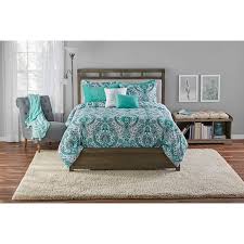 Shop for teal and white comforters at bed bath & beyond. Get The Mainstays Grey Teal 8 Pc Bed In A Bag Bedding Set With Sheet Set King From Walmart Now Accuweather Shop