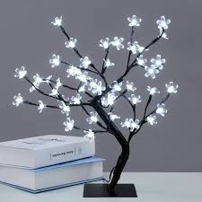 Number of trees for full truckload: Bonsai Cherry Blossom Tree Light 48 Led Soft Crystal Flower Black Branches Smart Lamps Lighting Ceiling Fans Home Garden