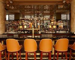 Grill 23 Bar Edelman Leather Upholstered Bar Stools Bar Design Restaurant Bar