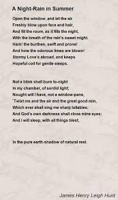 Good night images download, good night love image, good night gif, goodnight images, good night messages, good night wishes, good night pic, good night message, good night rose, good night photo. A Night Rain In Summer Poem By James Henry Leigh Hunt Poem Hunter