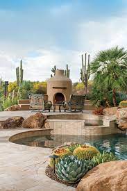 Paradise For Two Phoenix Home Garden Desert Landscaping Backyard Desert Backyard Arizona Backyard