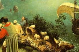 Landscape with the fall of icarus is a painting in oil on canvas measuring 73.5 by 112 centimetres (28.9 in × 44.1 in) currently displayed in the royal museums of fine arts of belgium in brussels. Bruegel Painting Icarus Painting Inspired