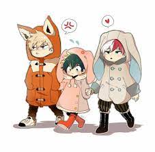 Midoriya izuku (deku) x bakugou katsuki (kacchan) artist: Izuku Shoto And Katsuki My Hero Academia Kids Hero Hero Cute Anime Character