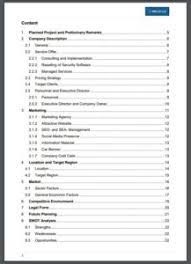 An overview of strategic planning or vmosa (vision, mission, objectives, strategies, and action plans) » main section Business Plan Table Of Contents En Businessplan Org