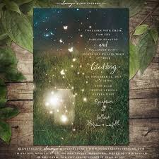 Enchanted Forest Wedding Invitation Rustic Mason Jar Fireflies Wedding Invitation Garden Night Lights Wedding Invitation Fairytale Spring Summer Wedding Invi Enchanted Forest Wedding Invitations Mason Jar Wedding Invitations Summer Wedding