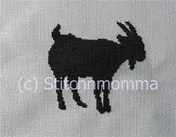 Use 2 strands of thread for cross stitch. Goat Silhouette Cross Stitch Pattern