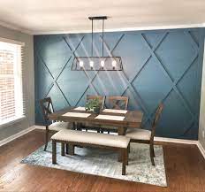 Create an accent wall with wainscoting in your living room, den or entry area. 3d Wood Accent Wall Dining Room Accents Accent Walls In Living Room Dining Room Accent Wall