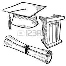 Cap And Gown Cliparts Stock Vector And Royalty Free Cap And Gown Illustrations School Vector Illustration Cap Drawing Graduation Doodles