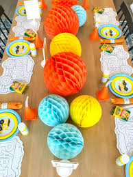 Pick a black, orange, and yellow balloons to match with the construction theme. How To Plan The Ultimate Construction Party For Kids