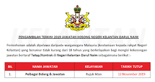 Jawatan kosong 2021 di institut penyelidikan perhutanan malaysia (frim) | permohonan adalah dipelawa daripada. Permohonan Terbuka Jawatan Kosong Di Negeri Kelantan Darul Naim Jawatan Kosong Kerajaan Swasta Terkini Malaysia 2021 2022