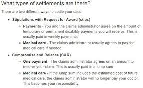 Workers Compensation Settlements In California Types Of