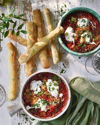 Baked Nduja And Burrata Dip With Olive Breadsticks Recipe Delicious Magazine Recipe Recipes Nduja Recipe Starters Recipes