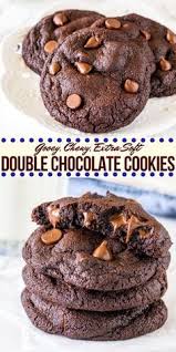 Double Chocolate Chip Cookies Are Extra Soft And Oozing With Chocolate Ch In 2020 Cookies Recipes Chocolate Chip Double Chocolate Chip Cookies Chocolate Cookie Recipes