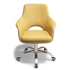 Extra thick 4 inch mesh cushion for ultra comfort and cooling. Hy Artificial Leather Swivel Chair Ergonomic Metal Bracket Chair Color Yellow Size L61cmxw58cmxh Ergonomic Chair Leather Swivel Chair Swivel Office Chair