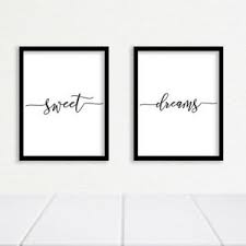 Get the best deals on quotes framed decorative posters & prints. Sweet Dreams Bedroom Quotes Poster Set 2 Print Wall Art Home Gift Framed Decor Ebay