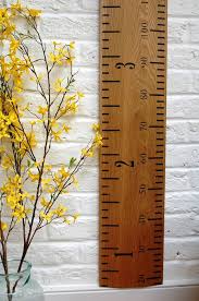 Solid Oak Kids Rule Wooden Ruler Growth Chart