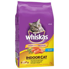 Whiskas Dry Cat Food Indoor With Real Salmon 1 4kg 1 Dry Cat Food Cat Food Eukanuba Dog Food