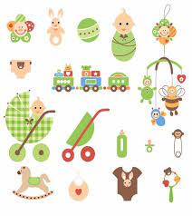 Cute Newborn Elements Vector Graphic Free License Creative Commons Attribution 3 0 Baby Clip Art Baby Themes Scrapbooking Bebe