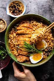 30 Minute Spicy Miso Chicken Katsu Ramen Recipe In 2021 Half Baked Harvest Recipes Cooking Recipes Instapot Recipes Chicken