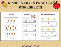 Kindergarten Practice Worksheets 50 Printable Worksheets Etsy Kids Math Worksheets Kindergarten Practice Kindergarten Addition Worksheets