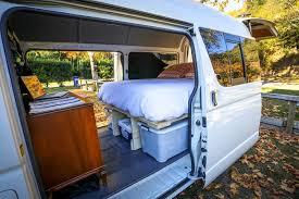 Our Temporary Campervan Bed Design For A Toyota Hiace So You Can Make It Or Make It Better Fourgon Amenage Maison Caravane