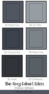 As far as colors that best compliment blue cabinetry, absolutely any wood, in most stains are going to work. The Best Blue Gray Cabinet Color Options From Sherwin Williams Gray Cabinet Color Grey Blue Kitchen Painted Kitchen Cabinets Colors
