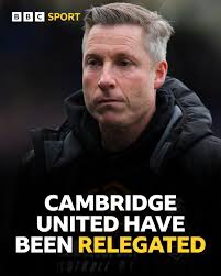 Cambridge statement issued by the owners following relegation to League  Two...