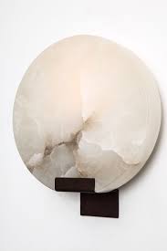 Pair Of Veined Alabaster Moon Sconces By Stephen Downes Wall Lights Wall Lamp Design Lighting Inspiration