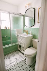 Guest Bathroom Before After Steffy S Pros Cons Green Tile Bathroom Small Bathroom Small Bathroom Remodel