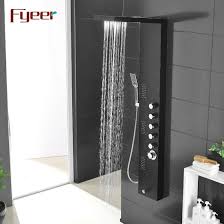 Coordinates well with swan vanities and bathtub. China Fyeer Black Bathroom Depot Shower Wall Panels With Led Lights China Shower Wall Panels Massage Shower Panel