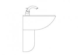 sink elevation free cads sink