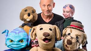 Five dummies at once an hilarious crowd for ventriloquist David Strassman's  iTedE talk