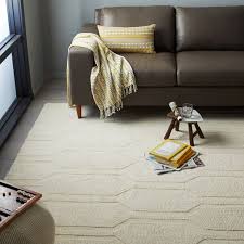 Shop alfredo ivory wool rug. Honeycomb Textured Wool Rug Ivory Modern Wool Rugs Solid Rugs Solid Color Rug