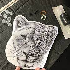 Image Result For Lioness Mandala Tattoo Tatoeage Tekeningen Tatoeage Benen Dieren Tattoo