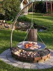 Stunning Backyard Fire Pit Patio Design House Living Motivo Decotativo Sassi Per Giardino Design Per Patio Disegni Cortile