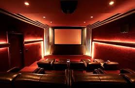 Home Movie Theater Use Rope Lights Behind Board To Create Glow Home Theater Rooms Home Theater Design Home