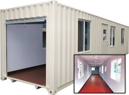 What types of layouts are available for shipping container offices? 40ft Shipping Container Office Mobile Office Aztec Container