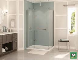 Add Sophisticated Style To Your Bathroom With A Maax 48 Reveal Corner Shower Kit It Not Only Includes A Corner Shower Enclosures Shower Doors Corner Shower