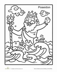 408 best goddesses and gods coloring images on pinterest. Poseidon Worksheet Education Com Greek Crafts Coloring Pages Poseidon