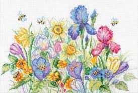 *free* shipping on qualifying offers. Garden Flowers Cross Stitch Kit By Rto